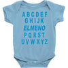 alphabet abc elemno Baby Onesie