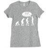 banksy funny human evolution indie Ladies Fitted T-Shirt