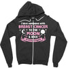 I Love Someone with Breast Cancer to The Moon and Back to Infinity Zipper Hoodie