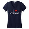 clunge funny Women's V-Neck T-Shirt