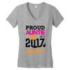 Class of 2017 Proud Auntie Graduation Women's V-Neck T-Shirt