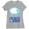 i m with herd Ladies Fitted T-Shirt