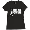 he man 80s retro cartoon cool funky Ladies Fitted T-Shirt