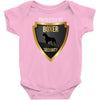 protected by boxer security Baby Bodysuit