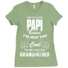I'm Called Papi Because  I'm Way Too Cool To Be Called Grandfather Ladies Fitted T-Shirt