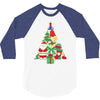 christmas tree made of bells stocking santa 3/4 Sleeve Shirt