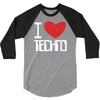 i love techno 3/4 Sleeve Shirt