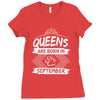 Queens Are Born In September Ladies Fitted T-Shirt