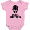 we are anonymous tshirt pipa sopa acta v for vendetta hacker's t shirt Baby Onesie