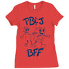 peanut butter and jelly bff Ladies Fitted T-Shirt