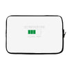 low battery introvert pun humor Laptop sleeve