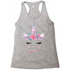 birthday unicorn family series mom Racerback Tank