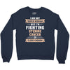 I am Not Super Woman But I'm Fighting Uterine Cancer So Close Enough Crewneck Sweatshirt