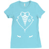 pixel tuxedo Ladies Fitted T-Shirt