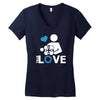 portal true love   aperture lab video gamer teleport online pc goal te Women's V-Neck T-Shirt