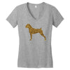 leopard pattern Women's V-Neck T-Shirt