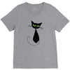 black cat idiot V-Neck Tee