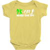 zombie never give up fun Baby Onesie