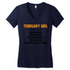 February Girl Hated By Many Women's V-Neck T-Shirt