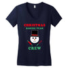 christmas baking team crew snowman Women's V-Neck T-Shirt