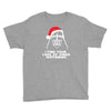 new funny darth vader star wars themed christmas Youth Tee
