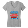 push me around granny Women's V-Neck T-Shirt