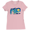 super starry night Ladies Fitted T-Shirt