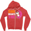 She Wants The D Dunkin Donuts Zipper Hoodie