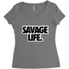 savege life Women's Triblend Scoop T-shirt