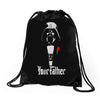 star war dad Drawstring Bags