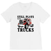 still plays with trucks family matching V-Neck Tee