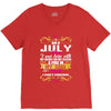 i am a July women V-Neck Tee