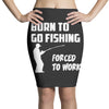 born to go fishing forced to work mens funny Pencil Skirts
