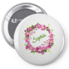Floral Baby Name Pin-back button