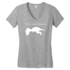 t rex hates pushups Women's V-Neck T-Shirt
