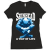 skinhead a way of life blue ideal birthday gift present. Ladies Fitted T-Shirt