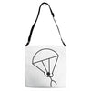 stick man skydiving Adjustable Strap Totes