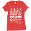 Born In November Ladies Fitted T-Shirt