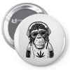 monkey hipster Pin-back button
