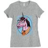 unicorn nerd graphic Ladies Fitted T-Shirt