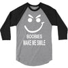 boobies make me smile 3/4 Sleeve Shirt