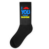 moustache you to be my valentine Socks