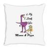 mama &amp; pizza dinasour Throw Pillow