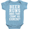 beer runs does that count as exercise funny Baby Onesie