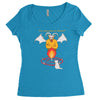 black meowgic Women's Triblend Scoop T-shirt