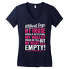without dogs my heart would be empty Women's V-Neck T-Shirt