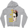ask me about my feminist agenda frida kahlo Zipper Hoodie