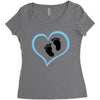 Baby Boy with Heart Any Name Customized Women's Triblend Scoop T-shirt