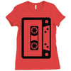 retro cassette Ladies Fitted T-Shirt