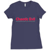 chaotic evil Ladies Fitted T-Shirt